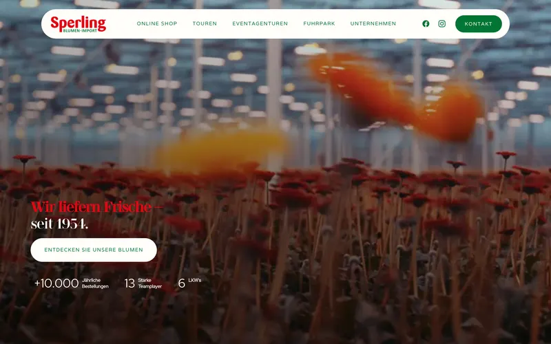 Website Blumen Sperling