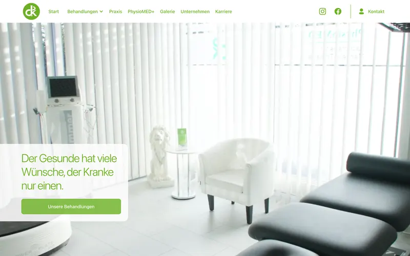 Website PhysioMED Gütersloh